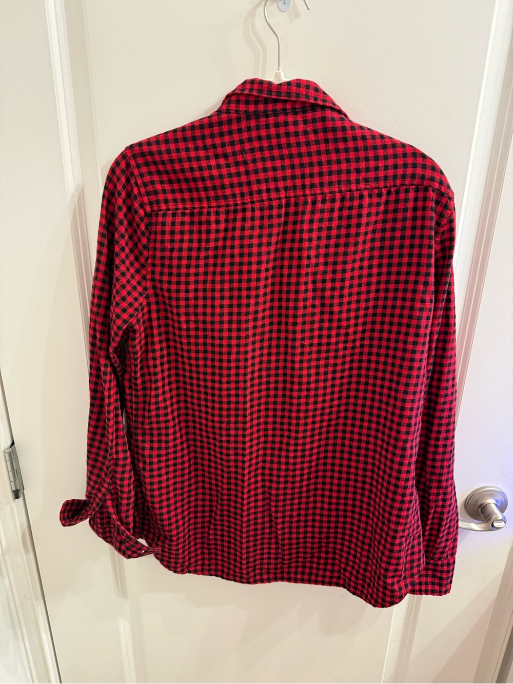 GAP Red and Black Check Button-Down Shirt - Picture 3 of 4